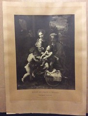 Photograph XIX Adolphe Braun Inalterable To Charcoal Holy Family With Pearl