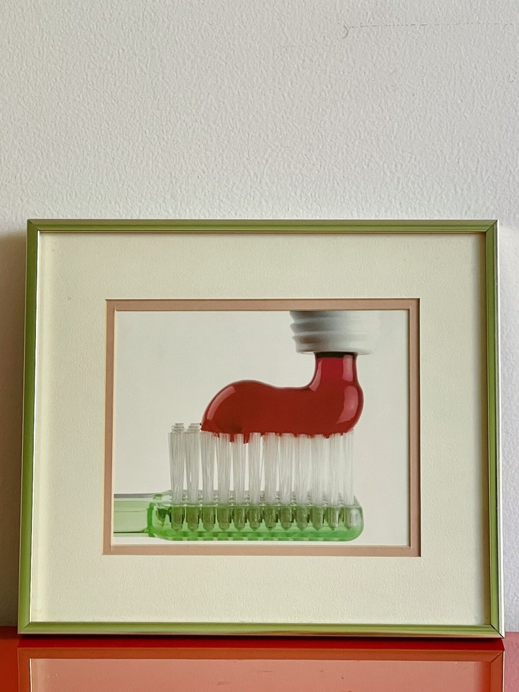 Retro Advertising Toothpaste Toothbrush Photograph 80s 90s Photorealism Dentist