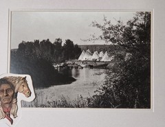 Neil J Rose with Edward S Curtis “Respite” Native American Photograph Sculpture
