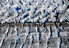 Neil Reichline Photo, “Ice Melt on Alaskan Glacier” aerial