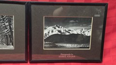 Set of 2 Ansel Adams Framed Matted Prints Yosemite Half Dome Sierra Nevada B&W