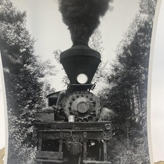 Steam Locomotive Number 8 Front 4×5 Black White Glossy Photograph Original