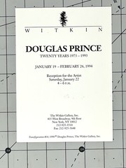 Douglas Prince (b. 1943) Art Announcement Card 1994 – Witkin Gallery NYC