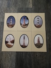Set of 6 North Carolina Lighthouse Photos signed by Barry Gamow photographer Art