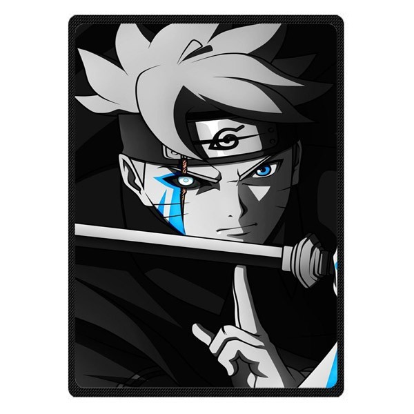 great uzumaki boruto Soft Warm Single-Side Printing Fleece Blanket