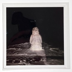 SIGNED Alec Soth Photograph – Snowman at Night – Magnum Square Print June 2014