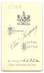 Photograph Chas. Keeping, Exeter, 1, Exe Bridge, Portrait Young Lady in Pretty