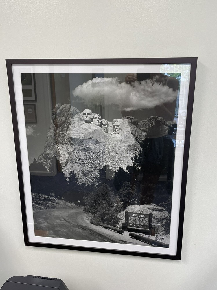 Black White Photo Mount Rushmore 1950 Bill Groethe Listed Artist 23″ x 27″