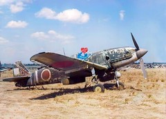 WW2 Colorized Nakajima Ki-43 II Otsu Hayabusa (Oscar) 248 Sentai in PNG 1944
