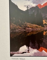 Hedy Signed Fine Art Photo “Maroon Bells” Matted Landscape Colorado Aspen