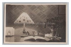 Still Life Lamp Flower Vase Letter Opener Photo Paper Book – Vintage Photo 1920s