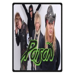 great POISON Glam Metal Soft Warm Single-Side Printing Flannel Fleece Blanket