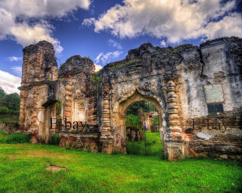 16X20 PHOTO, OF DE LA IGLESIA DE CANDELARIAIN ANTIGUA GUATEMALA, Guatemalan