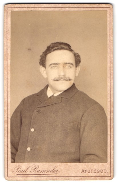 Photograph Paul Rummler, Arendsee, portrait of a gentleman with moustache
