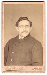 Photograph Paul Rummler, Arendsee, portrait of a gentleman with moustache