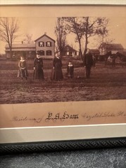 Vintage Farm Portrait Surreal Strange Bizarre BW Photograph Crystal Lake, WI #K