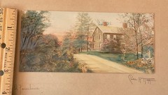 Charles R Higgins (1893-1980) The Old Farmhouse Hand Colored Platinum Photo VTG