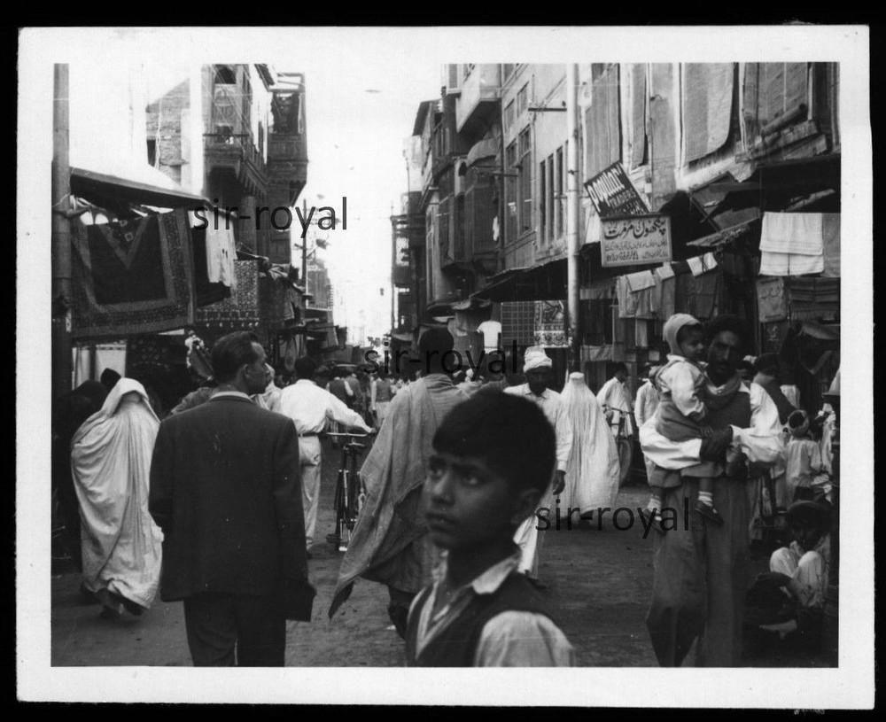Lahore in Pakistan 1959 – Bazaar Shopping Street Market – 1950s – Photo 9x7cm