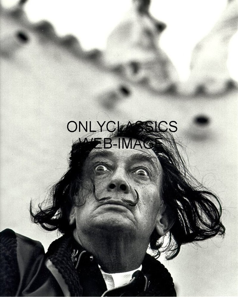 CRAZY LOOKING SALVADOR DALI SURREAL 8×10 PHOTO ABSTRACT ARTIST BUG EYES MUSTACHE