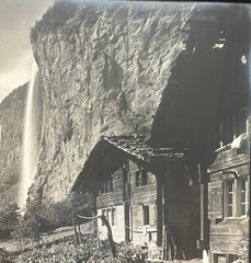 Antique GEBRUDER WEHRLI Staubbach Falls SWITZERLAND Waterfall Landscape PHOTO