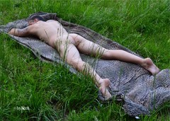 Nude male art model photographs, two 5×7″ prints