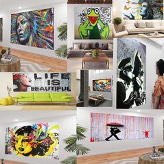 Vintage Art Surfing Surf Boards Print Canvas Beach Photo Black White Large