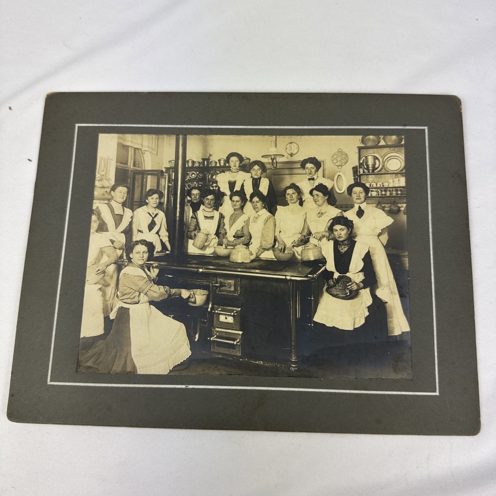 Vintage Dated October 1905 Restaurant Kitchen Photograph