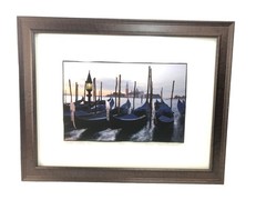 Venice Gondolas Photograph Print-Framed, Matted, Pencil Signed L.E. 27.5”x21.5”
