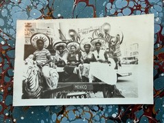 TIJUANA MEXICO 1958M TOURIST RPPC Postcard Group Portrait HO BOY TEQUILA HATS