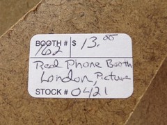 Red Phone Booth London Postcard 6.5″x4.5″ in Glass Pane Frame 090524WT4