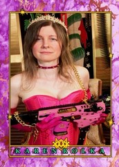 “Queen Karen Pink” Trading Card. VANTAHEART Models. Autographed. Personalized+