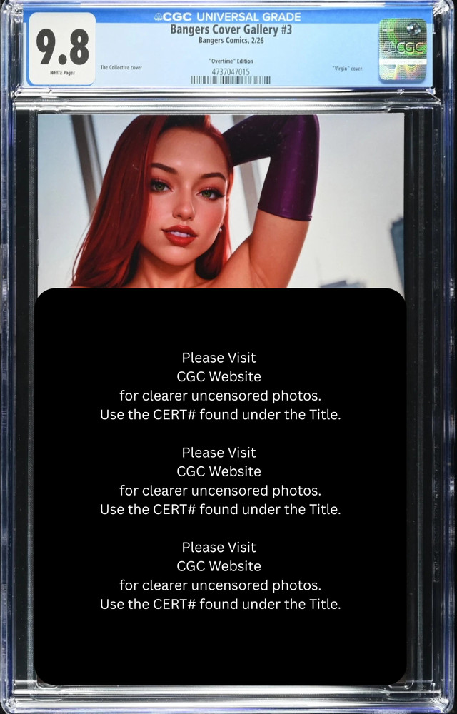 ’26 Bangers Comics Jessica Rabbit Cosplay VIRGIN Full Chase Var LE 100 CGC 9.8!