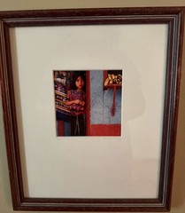 Framed/matted Photograph indigenous girl, Guatemala signed by Emerson 1987