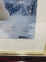 Mike Kelly Framed Limited Edition Photograph Polar Bears in Snow Signed 16/1200