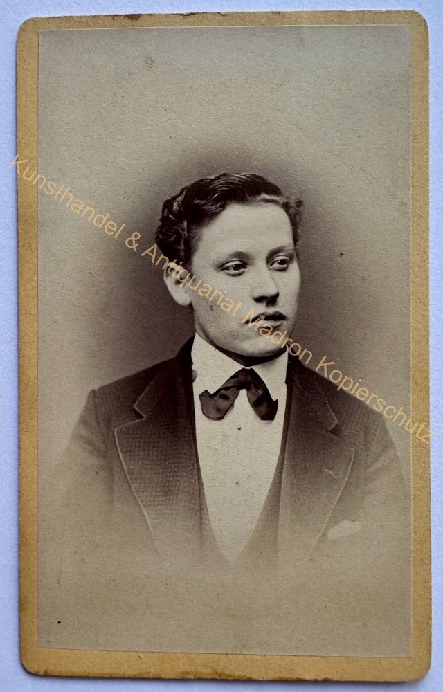 orig. CDV photo photograph picture old Mr. Mann fashion around 1870 Aalen Burghardt
