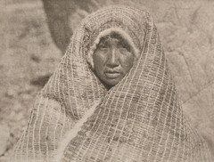 1915 Edward S. Curtis Nootka Woman Wearing Cedar Bark Blanket Photogravure