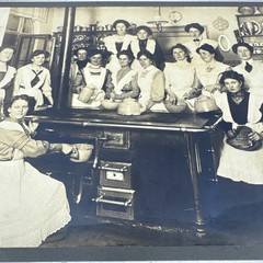 Vintage Dated October 1905 Restaurant Kitchen Photograph