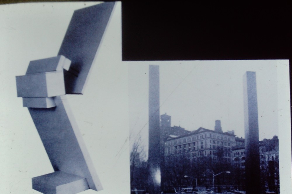 Vintage Art History 35mm Glass Slide Ronald Bladen Untitled Construction 1965