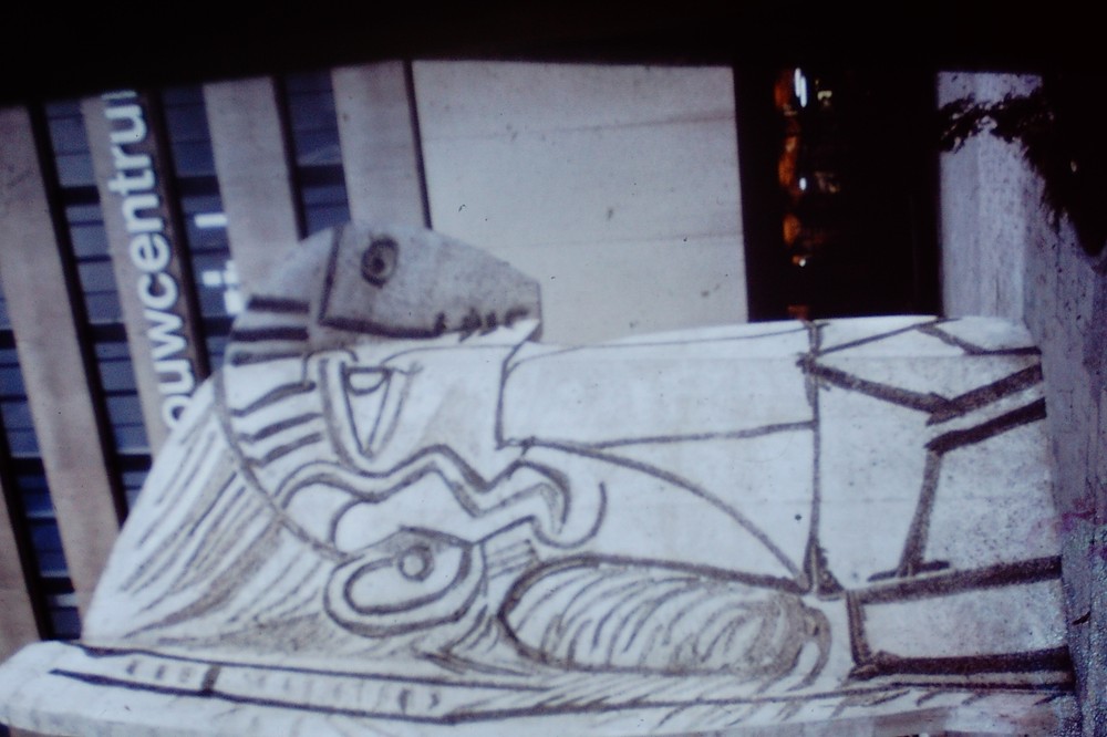 Vintage Art History 35mm Glass Slide Pablo Picasso Marble Woman Head