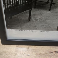 Zion Ozeri Signed ‘Waiting for Seven Jews’ Tunisia Photograph Framed 17×21″