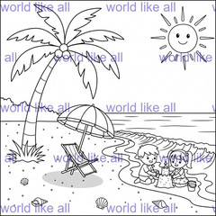 68 Kids mix Coloring Pages Printable Bundle | Digital Download