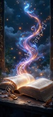 Magic Spell Book – Digital Image Picture Phone Background AI Art, 10 images #11
