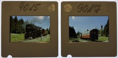 2x Original Slide / Slide DR 99 7238-1 Resin Narrow Gauge Railway Resin Cross Railway 1987 -AP48