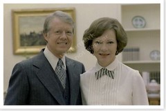 Jimmy Carter With Rosalynn 1978 White House Silver Halide Photo