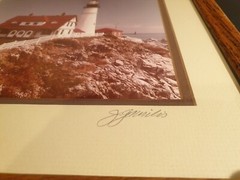 Vintage – Lighthouse by John Gavrilis Signed Framed Photo