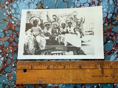 TIJUANA MEXICO 1958M TOURIST RPPC Postcard Group Portrait HO BOY TEQUILA HATS