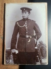 Standing Soldier in Uniform – Backdrop CDV 1903 Otto Kutzschbauch?
