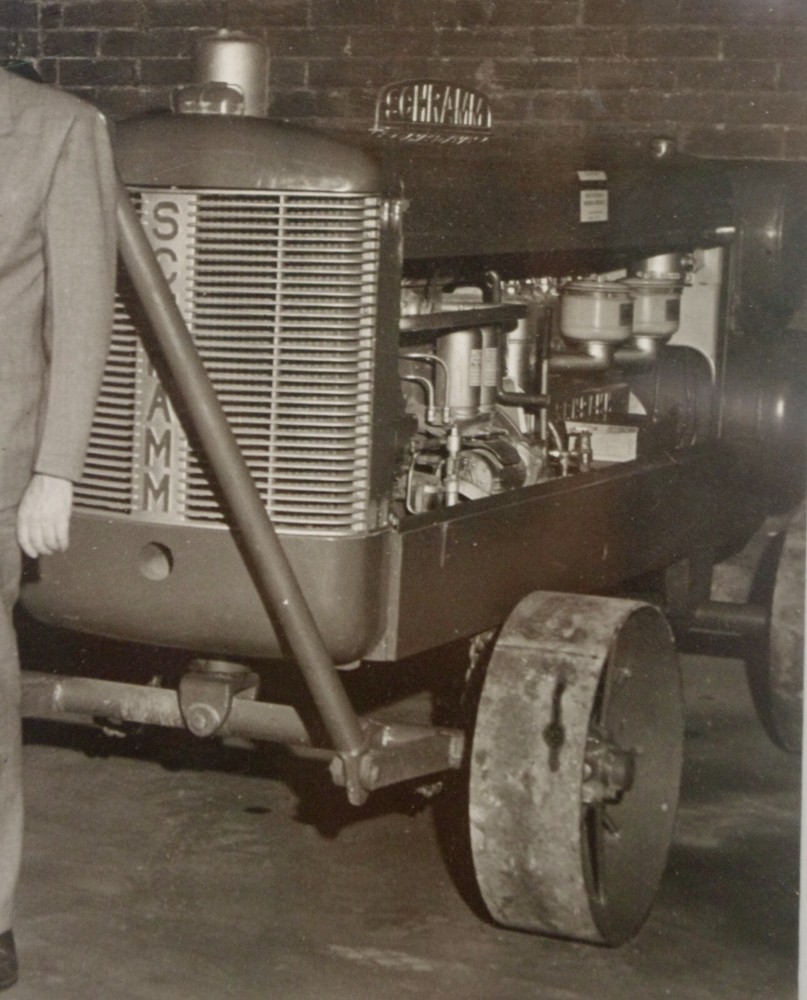 Vintage Midcentury Photograph- Men and Tractors- Framed c1950