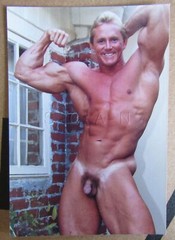 Vintage Gay Interest Nude Real Photo- Framed- Body Builder- 1987 Cal Fitness