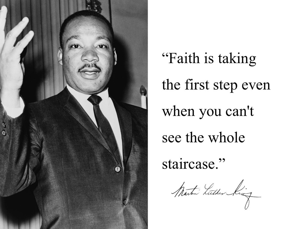 Martin Luther King Jr. MLK ” Faith is” Famous Quote 11 x 14 Photo Picture # mf2